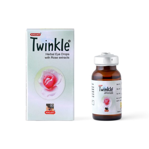 Twinkle Eye Drops 10 ml – Ayurvedic Eye Drops With Ark-e-Gulab & Bhimseni Kafoor For Cooling & Clarity