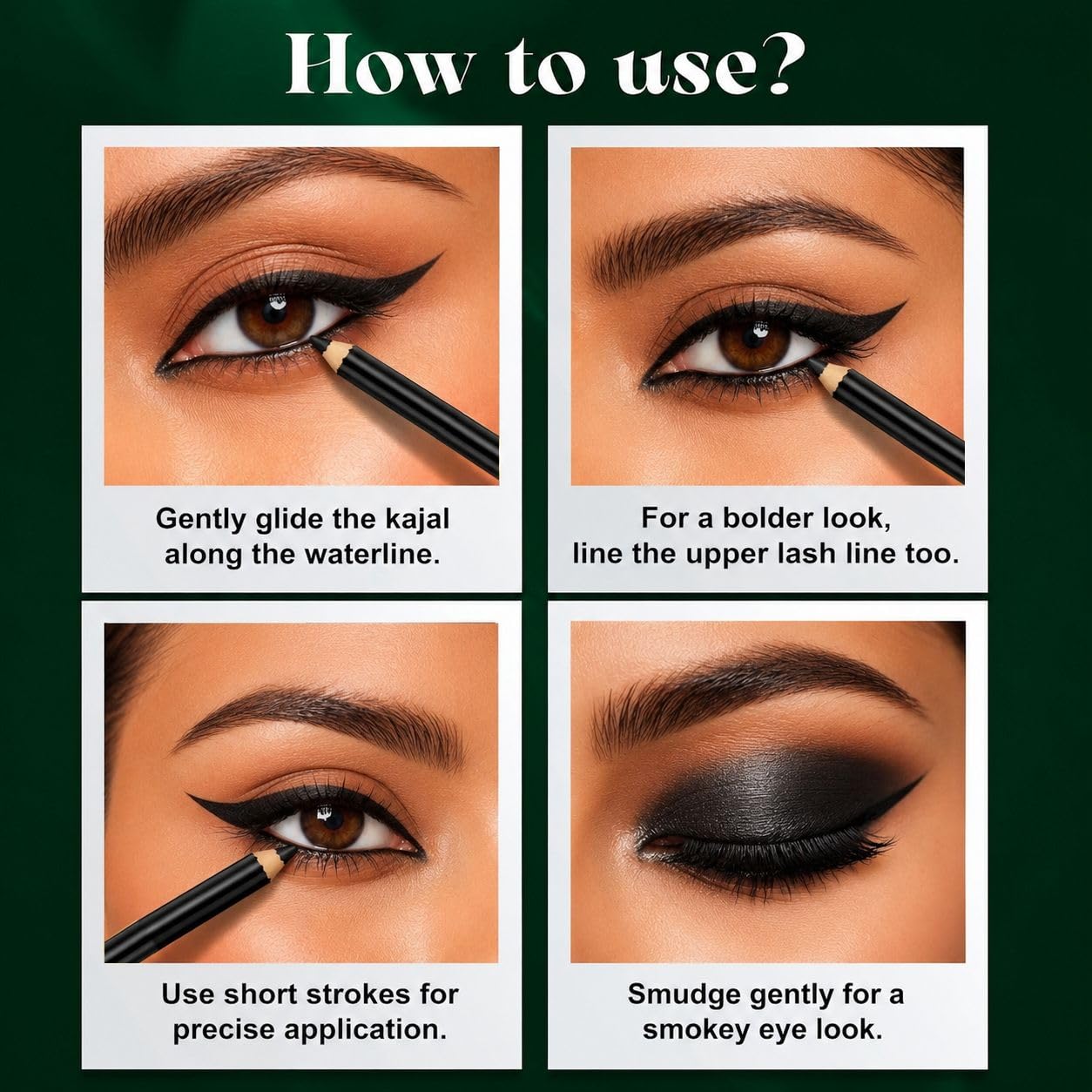 K‑Veda Mumtaz Herbal Kohl Liner Classic — Herbal Kohl Liner — Cooling & Lash Nourishment (1 g) - Image 5
