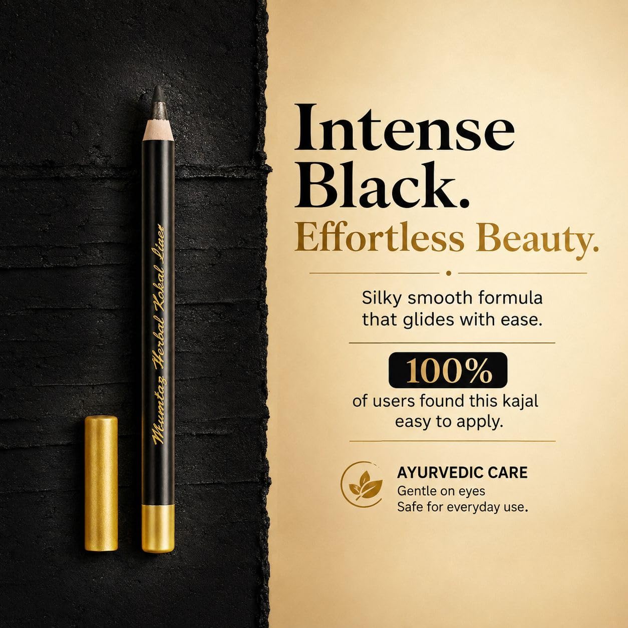 K‑Veda Mumtaz Herbal Kohl Liner Classic — Herbal Kohl Liner — Cooling & Lash Nourishment (1 g) - Image 6