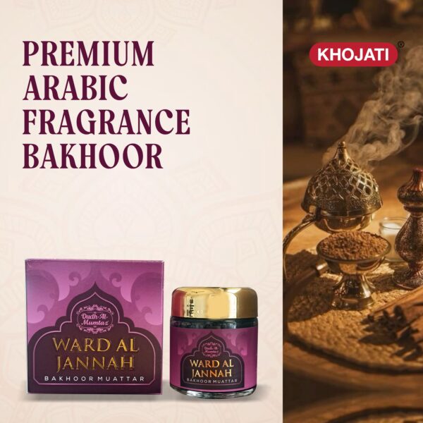 K‑VEDA BAKHOOR WARD Al JANNAH 40 gm –  Incense Blend With Rose & Natural Resins For Purifying Atmosphere - Image 3