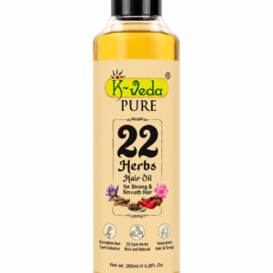 K-Veda Pure 99 Herbs Hair Oil | Ayurvedic Hair Growth Oil for Hair Fall Control, Strong Roots & Healthy Scalp | Natural Herbal Hair Care | 200ml