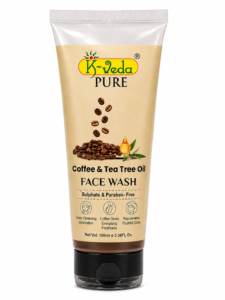 K‑VEDA PURE COFFEE & TEA TREE OIL FACE WASH 100 ml –  With Coffee & Tea Tree For Deep Cleansing