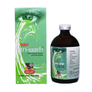 TRIWASH 100 ml – Ayurvedic Eye Wash With Triphala & Rose Water For Refreshing Eye Cleansing