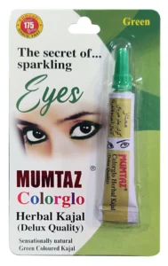 MUMTAZ COLORLO HERBAL KAJAL GREEN – Ayurvedic coloured kajal with cow ghee & botanical oils for cooling long‑wear