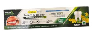 K-Veda Neem & Babool Ayurvedic Dental Gel Toothpaste for Fresh Breath & Complete Oral Protection | Herbal Oral Care 125gm