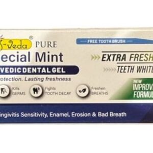 K-Veda Special Mint Ayurvedic Dental Gel Toothpaste for Extra Fresh Breath & Teeth Whitening | Herbal Oral Care 125gm