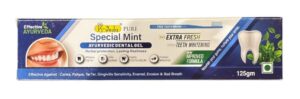 K-Veda Special Mint Ayurvedic Dental Gel Toothpaste for Extra Fresh Breath & Teeth Whitening | Herbal Oral Care 125gm