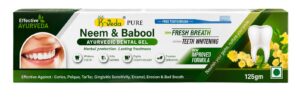 K-Veda Neem & Babool Ayurvedic Dental Gel Toothpaste for Fresh Breath & Complete Oral Protection | Herbal Oral Care 125gm